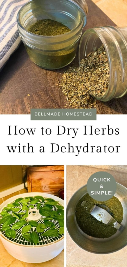 Pinterest Pin Image with dried herbs