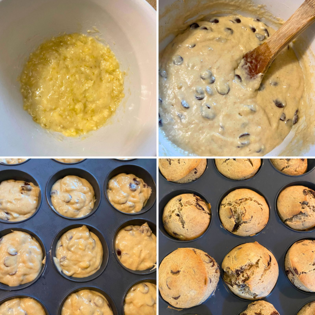 Mixing and baking muffins