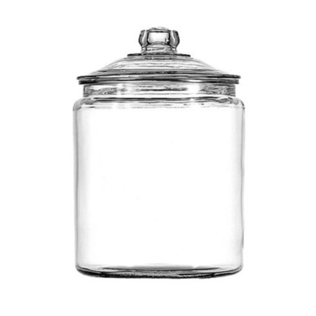 Glass jar with lid